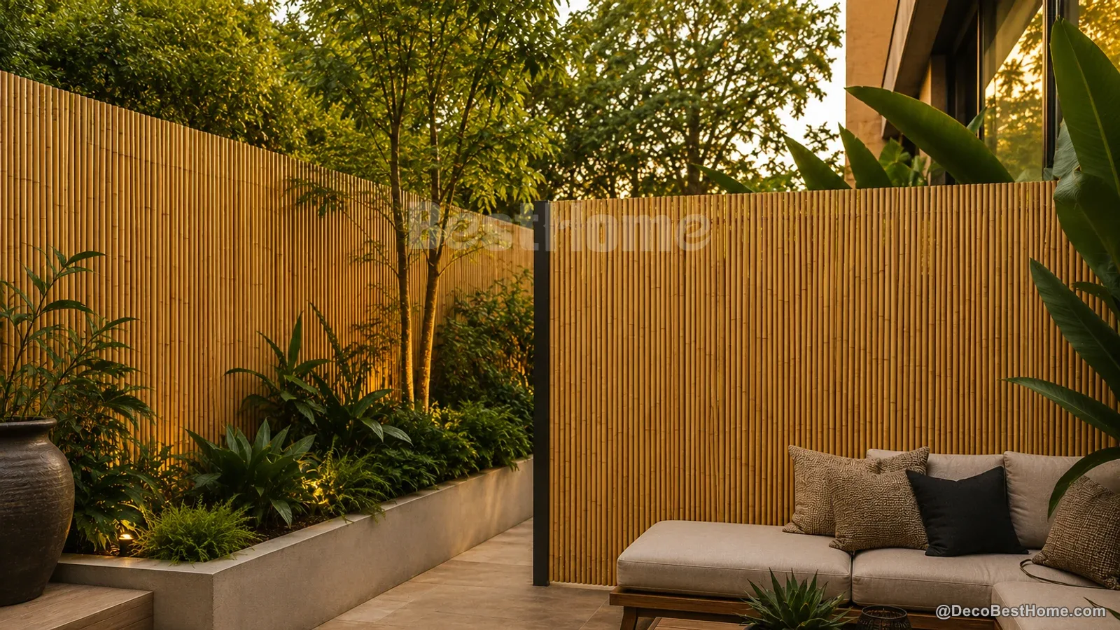 12 Ideen für Bambus-Sichtschutz in Garten und auf dem Balkon