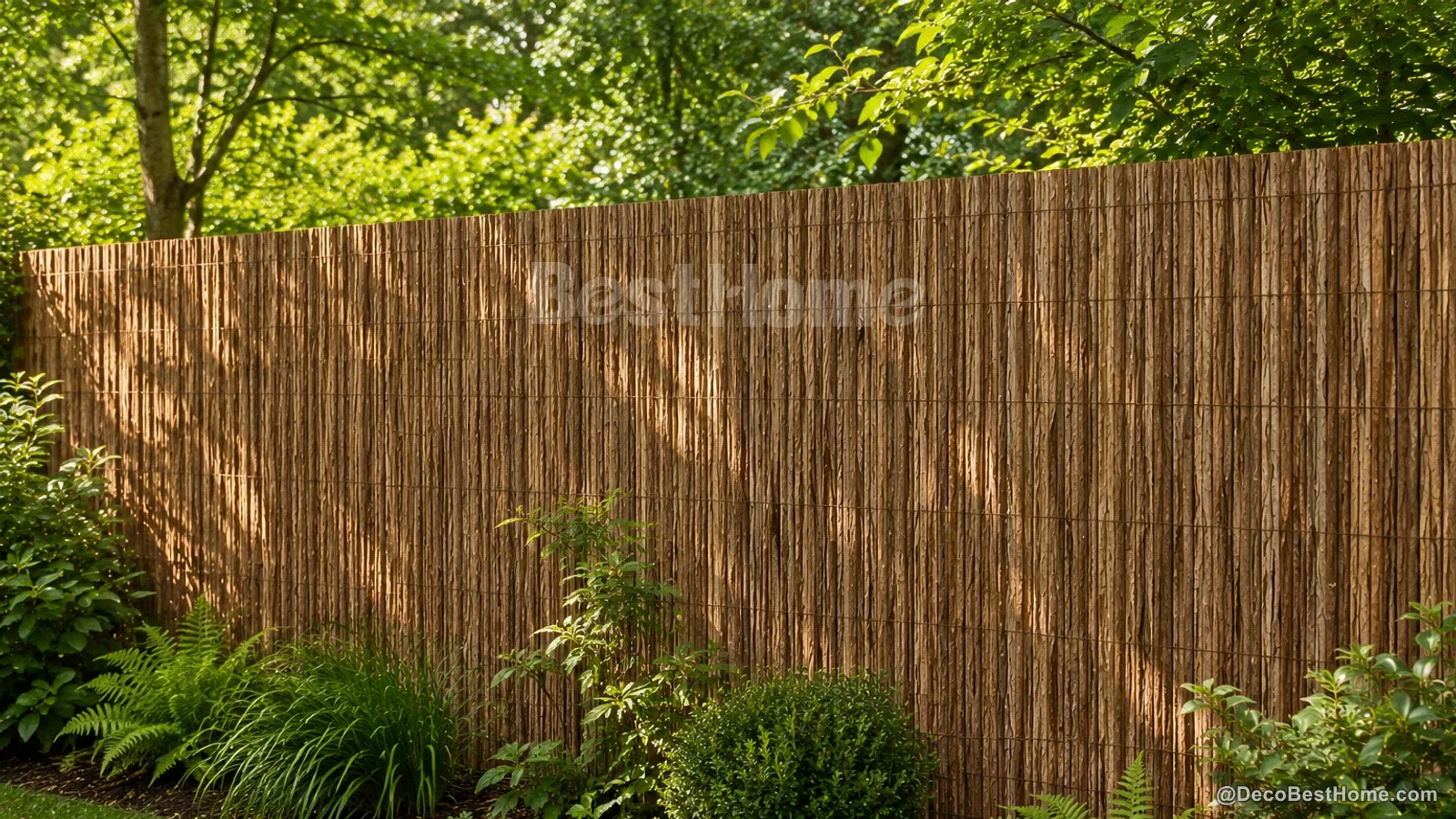 Brise-vue en écorce : une intimité naturelle et rustique au jardin