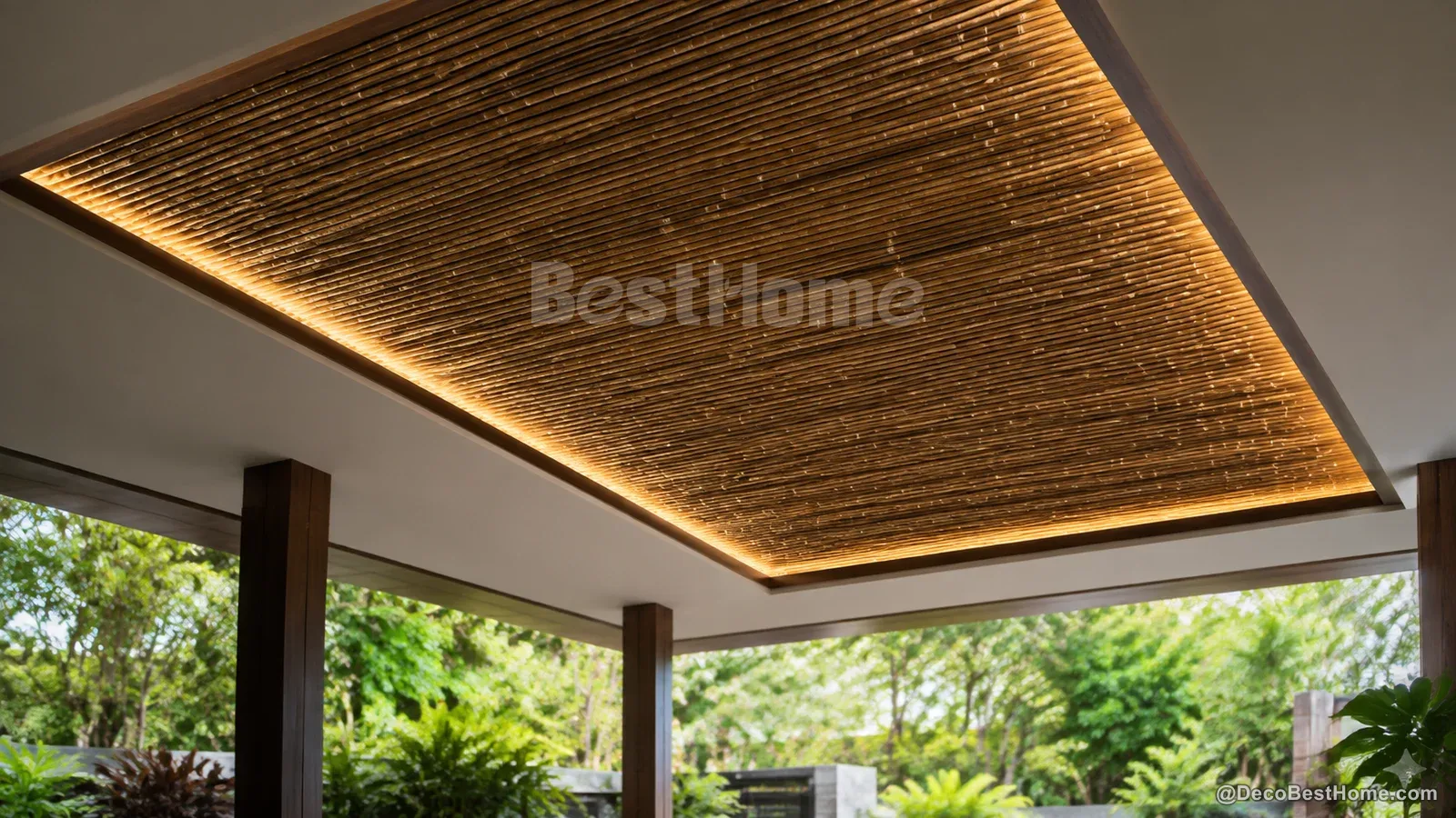 Rouleaux de bambou naturel pour plafonds : faux plafonds naturels, le meilleur choix