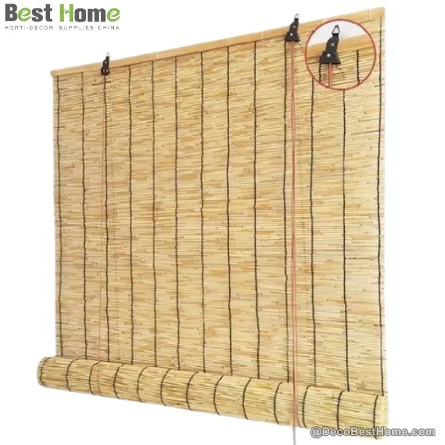 Natural reed roller blind
