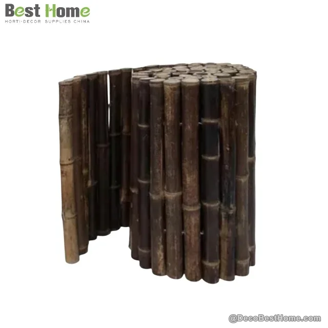 Natural black bamboo edging