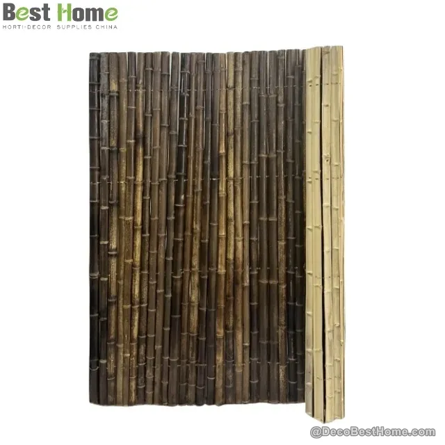 Half-round natural black fence