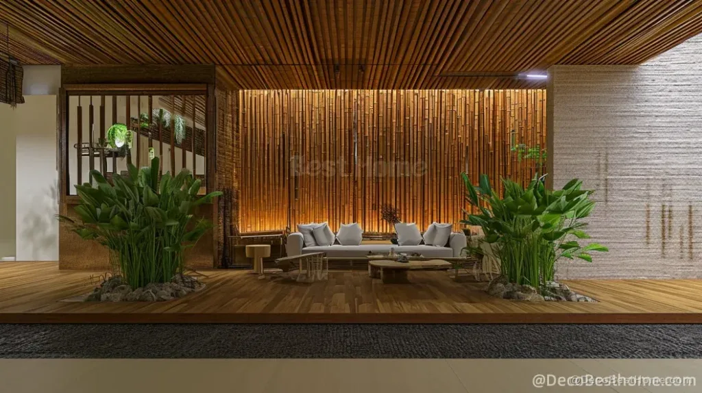 Bamboo wall cladding