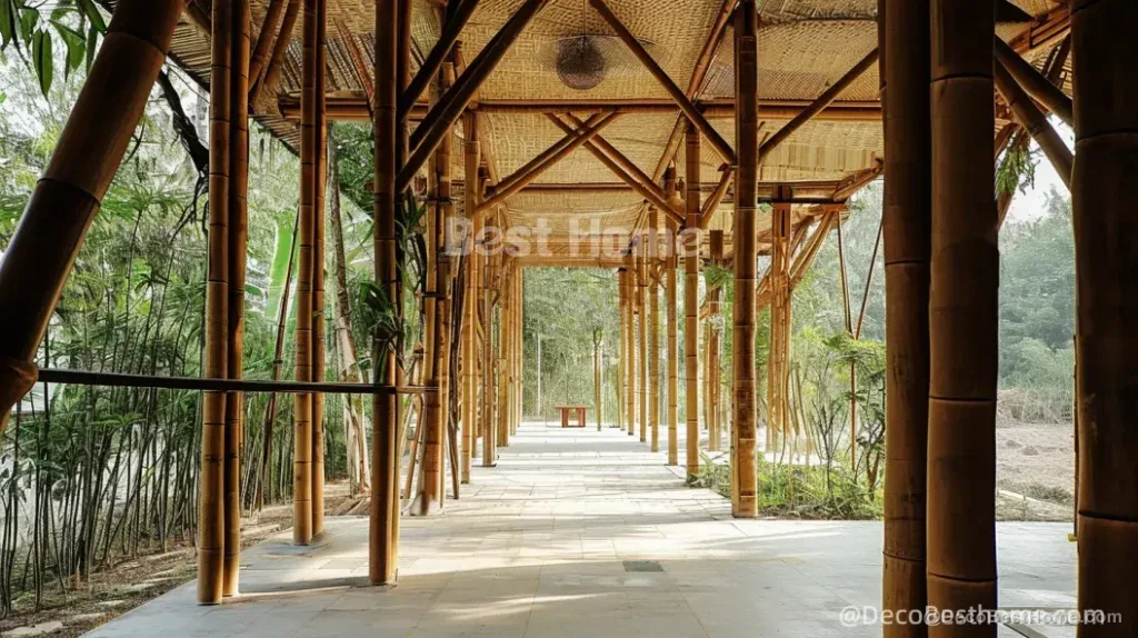 Outdoor bamboo construction