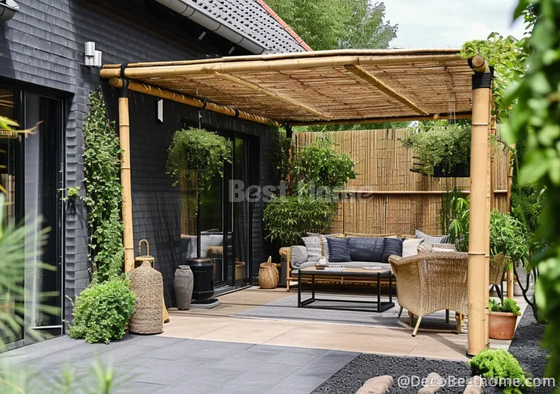 Bamboo pergola