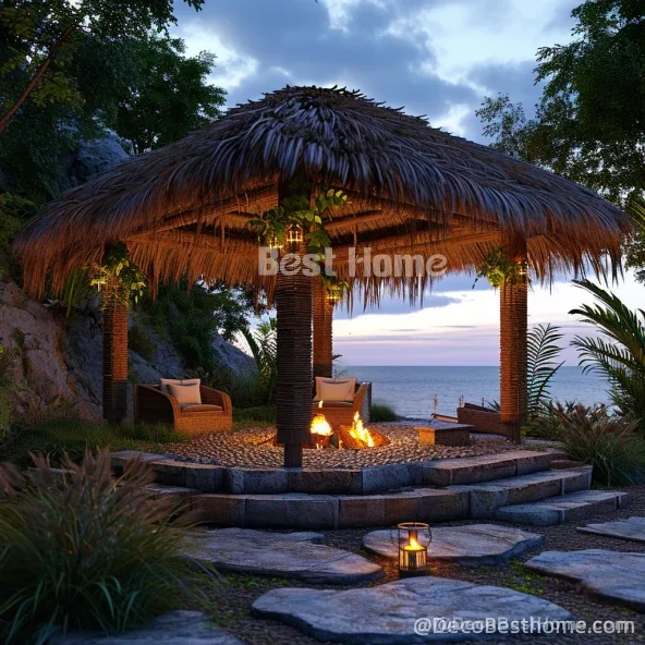 Natural thatch roof