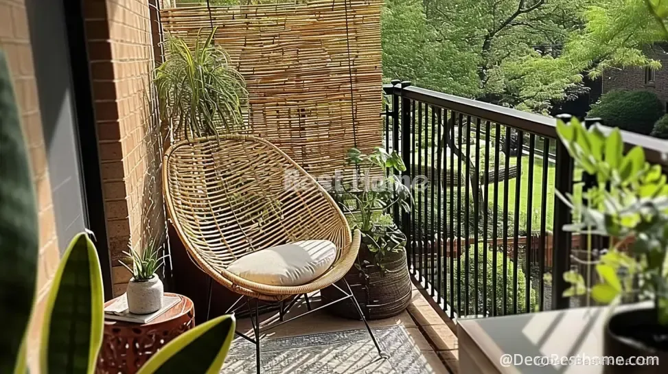 Reed balcony screen
