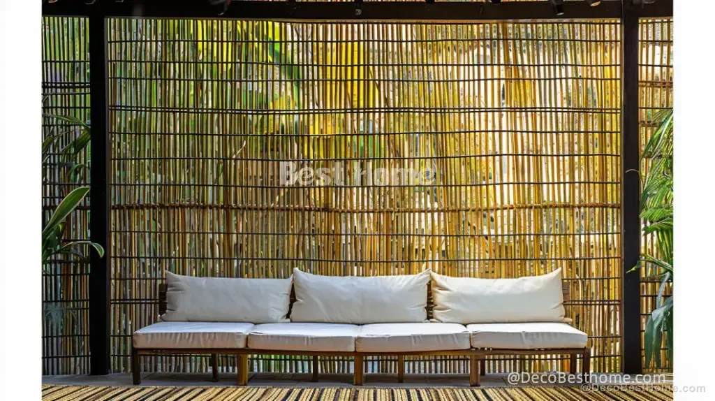 Reed garden fence