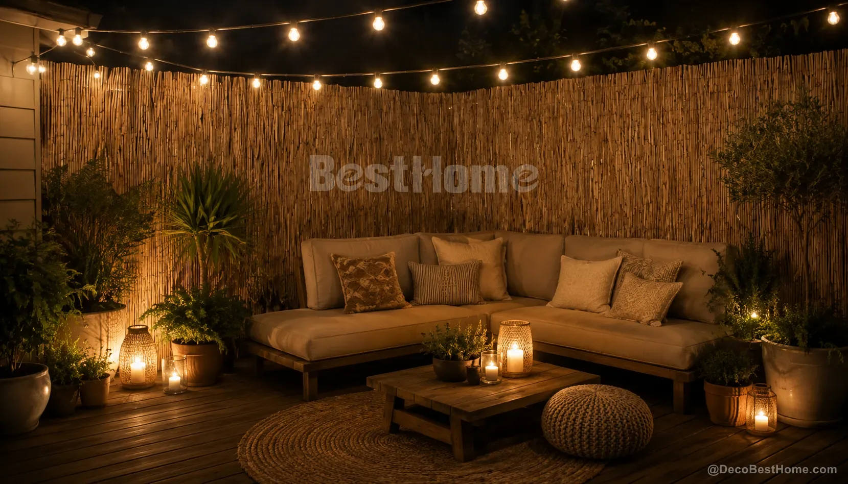 Extra-thick unpeeled reed fence 8–10 mm