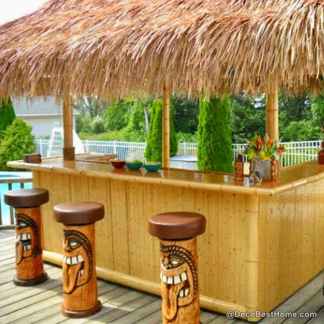 Tiki bar roofing